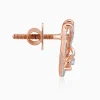 Rose Gold Pear Lab Grown Diamond Studs