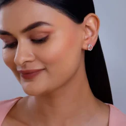 Rose Gold Pear Lab Grown Diamond Studs