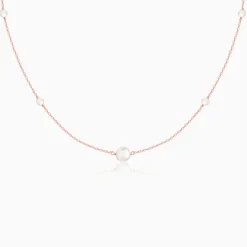 Rose Gold Pearl Beaded Necklace
