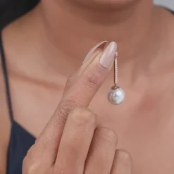 Rose Gold Pearl Muse Earrings