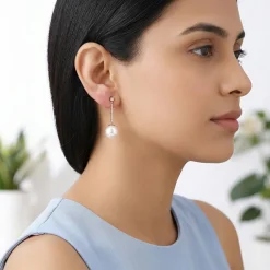 Rose Gold Pearl Muse Earrings