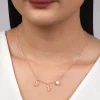 Rose Gold Pearl Rosey Personalised Necklace