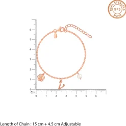 Rose Gold Pearl Rosey Personalised Bracelet