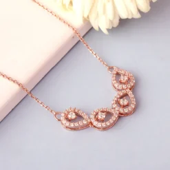 Rose Gold Peary Love Necklace