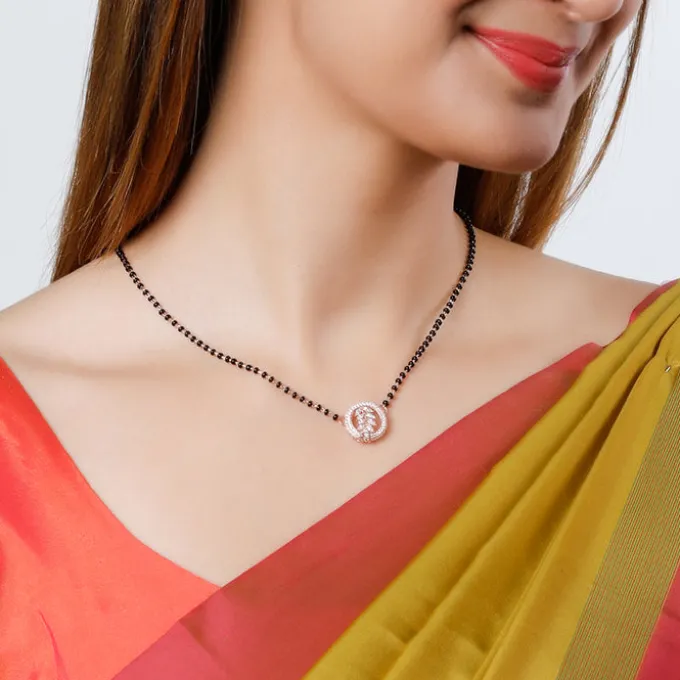 Rose Gold Periwinkle Mangalsutra