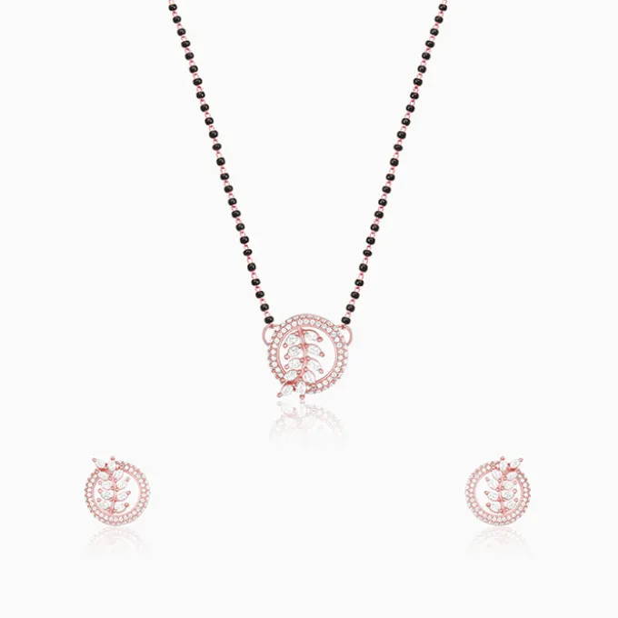 Rose Gold Periwinkle Mangalsutra Set