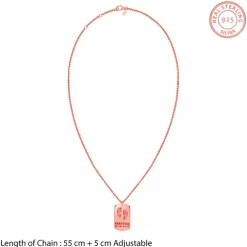 Rose Gold Personalised Baby Foot Print Pendant For Him