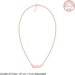 Rose Gold Personalised Bunny Necklace