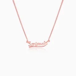 Rose Gold Personalised Bunny Necklace