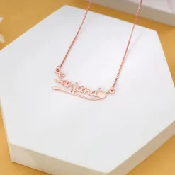 Rose Gold Personalised Bunny Necklace