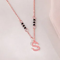 Rose Gold Personalised Cherished Initial Mangalsutra
