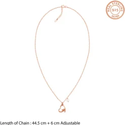 Rose Gold Personalised Classic Heart Necklace