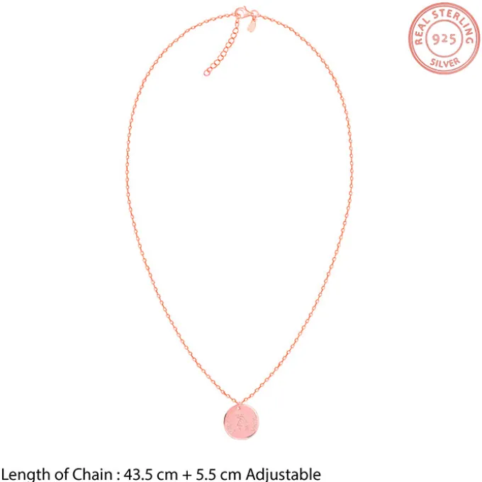 Rose Gold Personalised Coin Pendant