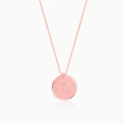 Rose Gold Personalised Coin Pendant