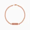 Rose Gold Personalised Cuban Bracelet for Him