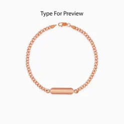 Rose Gold Personalised Cuban Bracelet for Him