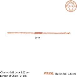 Rose Gold Personalised Cuban Bracelet for Him