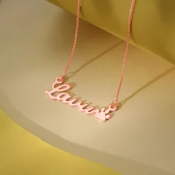 Rose Gold Personalised Dog Lover Necklace