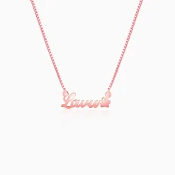 Rose Gold Personalised Dog Lover Necklace