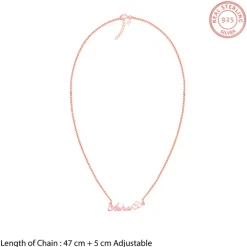 Rose Gold Personalised Dual Heart Necklace