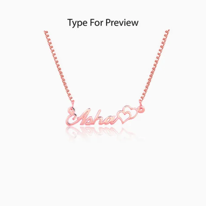 Rose Gold Personalised Dual Heart Necklace