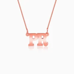 Rose Gold Personalised Dual Initial Necklace
