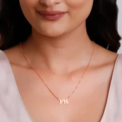 Rose Gold Personalised Dual Initial Necklace