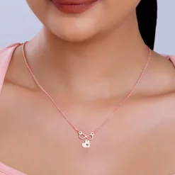 Rose Gold Personalised Endless Echo Necklace