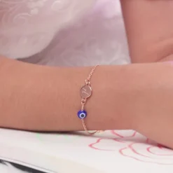 Rose Gold Personalised Envy Gaze Kids Bracelet (2 - 8 Years)
