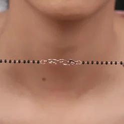 Rose Gold Personalised Eternal Initial Mangalsutra Bracelet