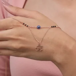 Rose Gold Personalised Evil Eye Mangalsutra Necklace