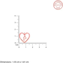 Rose Gold Personalised Heart of Initial Pendant