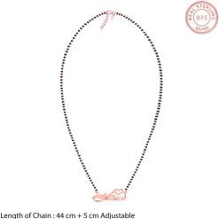 Rose Gold Personalised Heart Name Mangalsutra