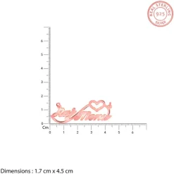 Rose Gold Personalised Heart Name Mangalsutra