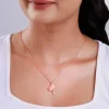 Rose Gold Personalised Heart Initial Pendant