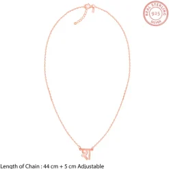 Rose Gold Personalised Hindi Initial Evil Eye Necklace