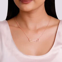 Rose Gold Personalised Infinity Name Necklace