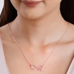Rose Gold Personalised Infinity Initial Necklace