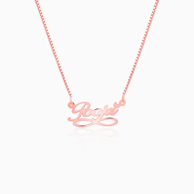 Rose Gold Personalised Infinite Moments Necklace