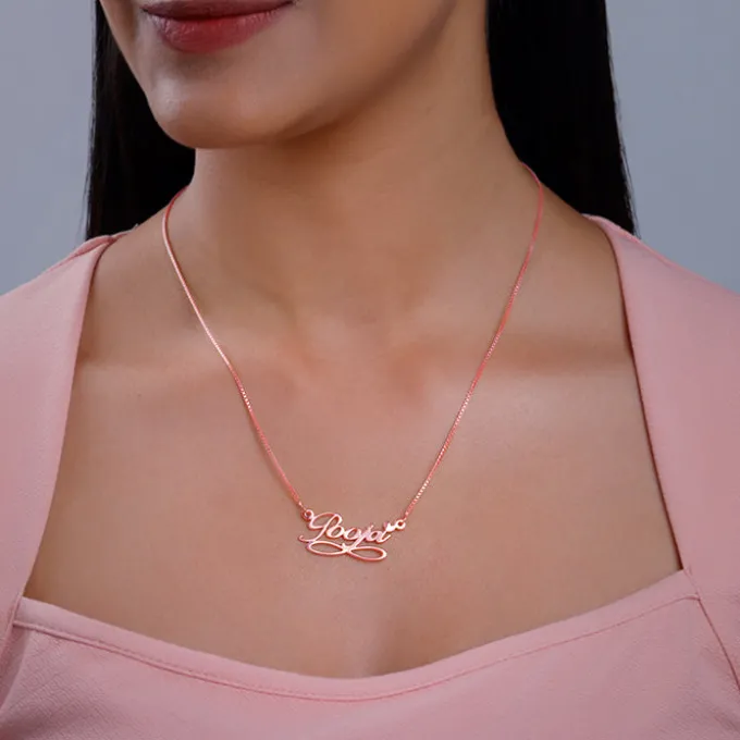 Rose Gold Personalised Infinite Moments Necklace