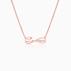 Rose Gold Personalised Infinite Promises Pendant