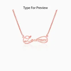 Rose Gold Personalised Infinite Promises Pendant