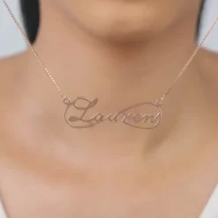 Rose Gold Personalised Infinite Promises Pendant