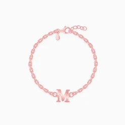 Rose Gold Personalised Initial Kids Bracelet (0 - 2 Years)