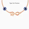 Rose Gold Personalised Initial Nazar Bracelet