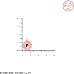 Rose Gold Personalised Initial Grace Pendant with Link Chain