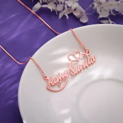 Rose Gold Personalised Infinite Love Pendant