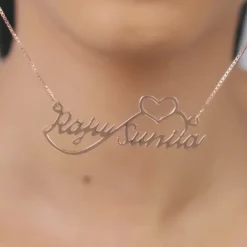 Rose Gold Personalised Infinite Love Pendant