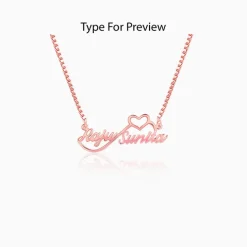 Rose Gold Personalised Infinite Love Pendant