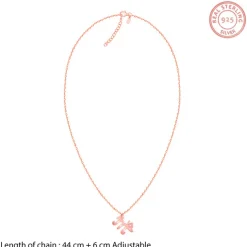 Rose Gold Personalised Initial Wings Pendant